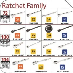 Husky 3/8 In. Drive 100-Position Chrome Locking Flex-Head Ratchet -Husky Tools Shop husky ratchets h100c38flrat 40 1000