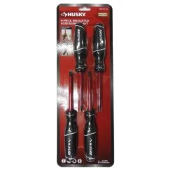 Husky Insulated Hand Tool Screwdriver Set (4-Piece) -Husky Tools Shop husky screwdriver sets 276300040 44 1000