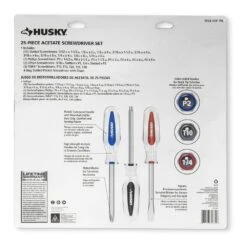 Husky Philips®, Slotted And Trox® Screwdriver Set With Acetate Handles (25-Piece) -Husky Tools Shop husky screwdriver sets h25pcsds 66 1000