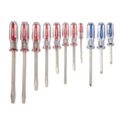 Husky Philips And Slotted Screwdriver Set With Acetate Handles (11-Piece)