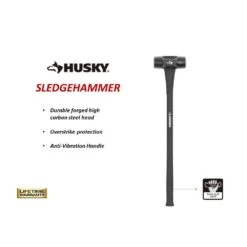 Husky 16 Lb. Sledgehammer With 34 In. Fiberglass Handle -Husky Tools Shop husky sledge hammers hd sf16lb 66 1000