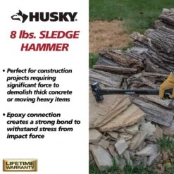 Husky 8 Lb. Sledgehammer With 34 In. Fiberglass Handle -Husky Tools Shop husky sledge hammers hd sf8lb 66 1000