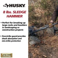 Husky 8 Lb. Sledgehammer With 34 In. Fiberglass Handle -Husky Tools Shop husky sledge hammers hd sf8lb a0 1000