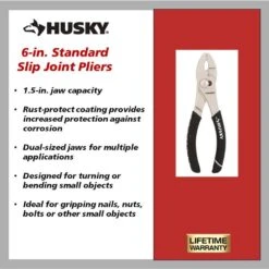 Husky 6 In. Standard Slip Joint Pliers -Husky Tools Shop husky slip joint pliers 90942 40 1000
