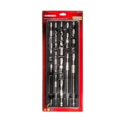Husky 1/4 In., 3/8 In. And 1/2 In. Drive Accessory Set (19-Piece) -Husky Tools Shop husky socket extension sets haccy19pc 40 1000