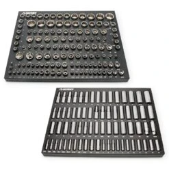 Husky 1/4 In., 3/8 In., And 1/2 In. Drive Socket Set In EVA Foam Tray (200-Piece)