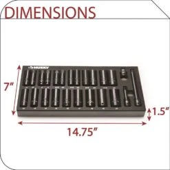 Husky 1/4 In., 3/8 In. And 1/2 In. Drive Chrome And Impact Socket Set With EVA Storage Trays (250-Piece) -Husky Tools Shop husky socket sets h250cissevacb a0 1000