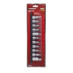 Husky 1/2 In. Drive Torx Hex Bit Socket Set (11-Piece) -Husky Tools Shop husky socket sets h2dtorx11pc 4f 1000