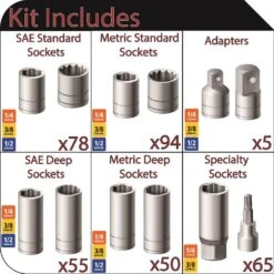 Husky Master Socket Set (347-Piece) -Husky Tools Shop husky socket sets h347pcssso e1 1000