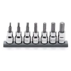 Husky 3/8 In. Drive Metric Hex Bit Socket Set (7-Piece) -Husky Tools Shop husky socket sets h3dmm7pchbssr 1f 1000