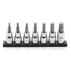 Husky 3/8 In. Drive SAE Hex Bit Socket Set (7-Piece) -Husky Tools Shop husky socket sets h3dsae7pchbssr 44 1000
