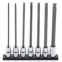 Husky 3/8 In. Drive SAE Long Ball Hex Bit Socket Set (7-Piece) -Husky Tools Shop husky socket sets h3dsaelbbs7pcn c3 1000