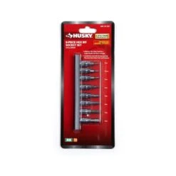 Husky 1/4 In. Drive Metric Hex Bit Socket Set (8-Piece)
