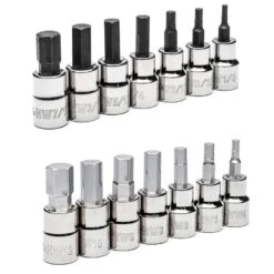 Husky BITE 3/8 In. Drive SAE And Metric Bit Socket Set (14-Piece) -Husky Tools Shop husky socket sets hb3dbs14smcb a0 1000