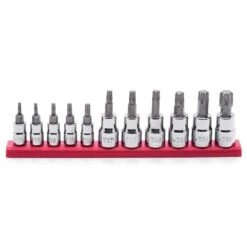 Husky 1/4 And 3/8 In. Drive Torx Bit Socket Set (11-Piece) 10 Husky 1/4 And 3/8 In. Drive Torx Bit Socket Set (11-Piece) -Husky Tools Shop husky socket sets htxbs11pcsr 4f 1000