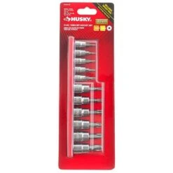 Husky 1/4 And 3/8 In. Drive Torx Bit Socket Set (11-Piece) 9 Husky 1/4 And 3/8 In. Drive Torx Bit Socket Set (11-Piece) -Husky Tools Shop husky socket sets htxbs11pcsr c3 1000