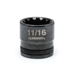 Husky 3/8 In. Drive 11/16 In. Knurl Grip Universal Socket