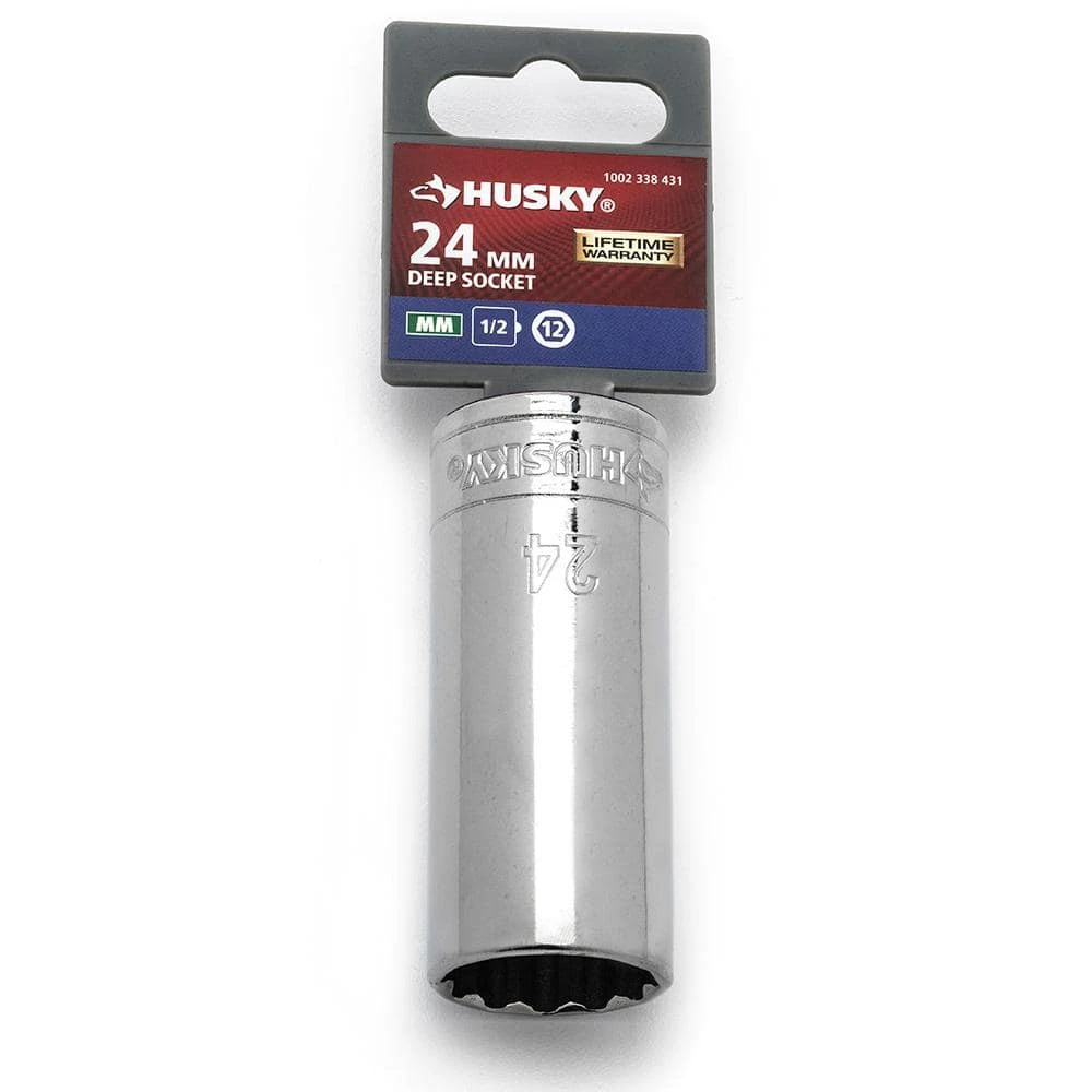 Husky 1/2 In. Drive 12-Point Metric Standard Socket 24 Mm 4 Husky 1/2 In. Drive 12-Point Metric Standard Socket 24 Mm - Image 2