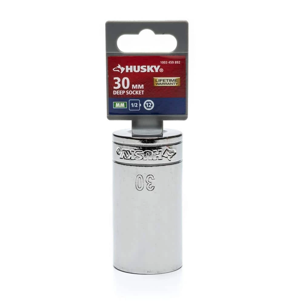 Husky 1/2" Drive 12 Point Deep Metric Socket 30mm 5 Husky 1/2" Drive 12 Point Deep Metric Socket 30mm - Image 3