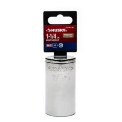 Husky 1/2" Drive 12 Point Deep SAE Socket 1-1/4" -Husky Tools Shop husky sockets h2d12pdp1i14 a0 1000