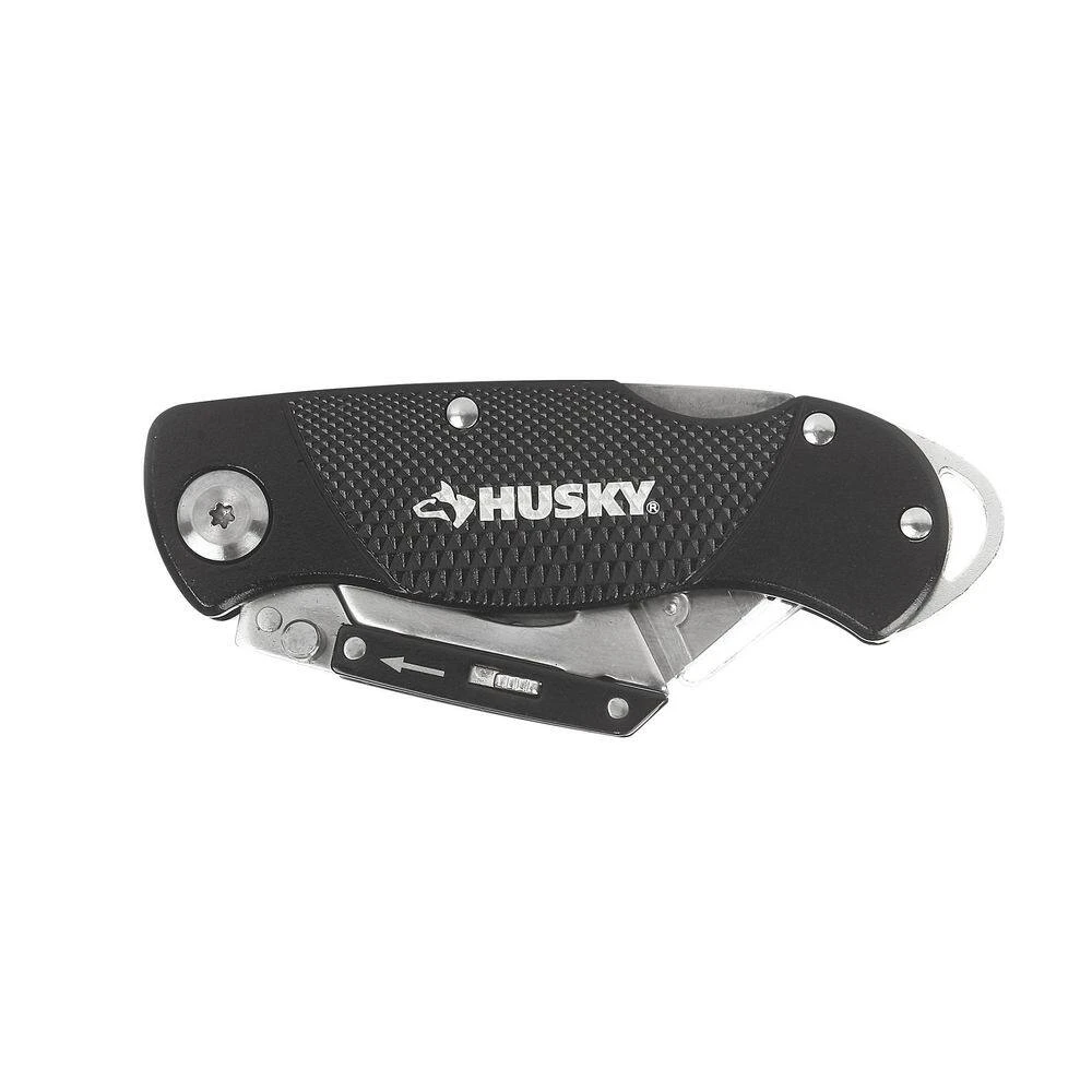 Husky Titanium Scissor Set And 3-Pack Folding Lock Back Utility Knife 4 Husky Titanium Scissor Set And 3-Pack Folding Lock Back Utility Knife - Image 2
