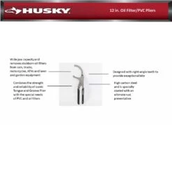 Husky 12 In. Oil Filter/PVC Pliers 13 Husky 12 In. Oil Filter/PVC Pliers -Husky Tools Shop husky tongue groove pliers 90138 fa 1000