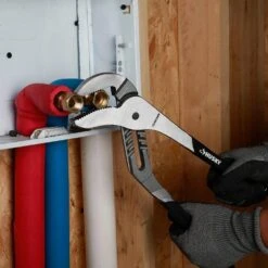 Husky 10 In. Quick Adjusting Groove Joint Pliers With Curved Jaw -Husky Tools Shop husky tongue groove pliers 90141 76 1000