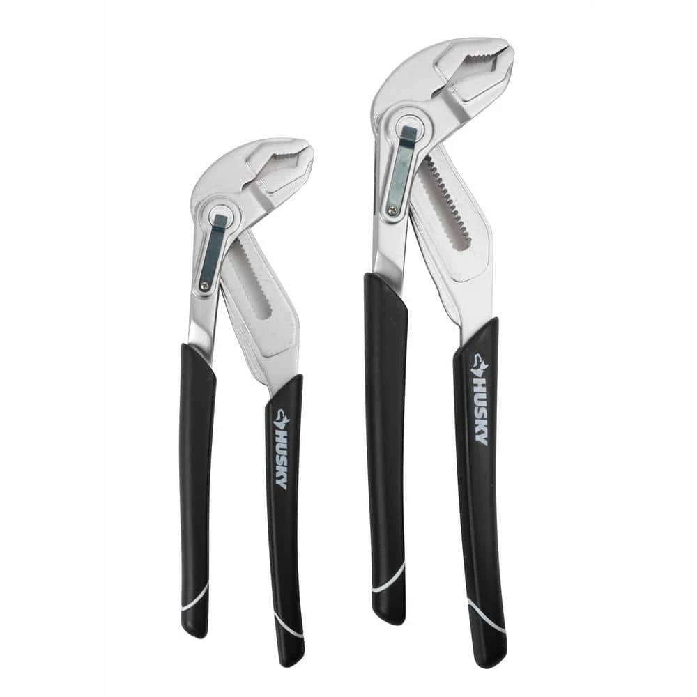Husky Quick Adjusting Max Jaw Groove Joint Pliers (2-Piece) 4 Husky Quick Adjusting Max Jaw Groove Joint Pliers (2-Piece) - Image 2