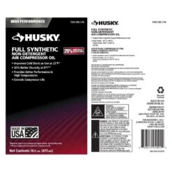 Husky 16 Oz. 100% Full Synthetic Compressor Oil -Husky Tools Shop husky tool accessories 018 0083h c3 1000