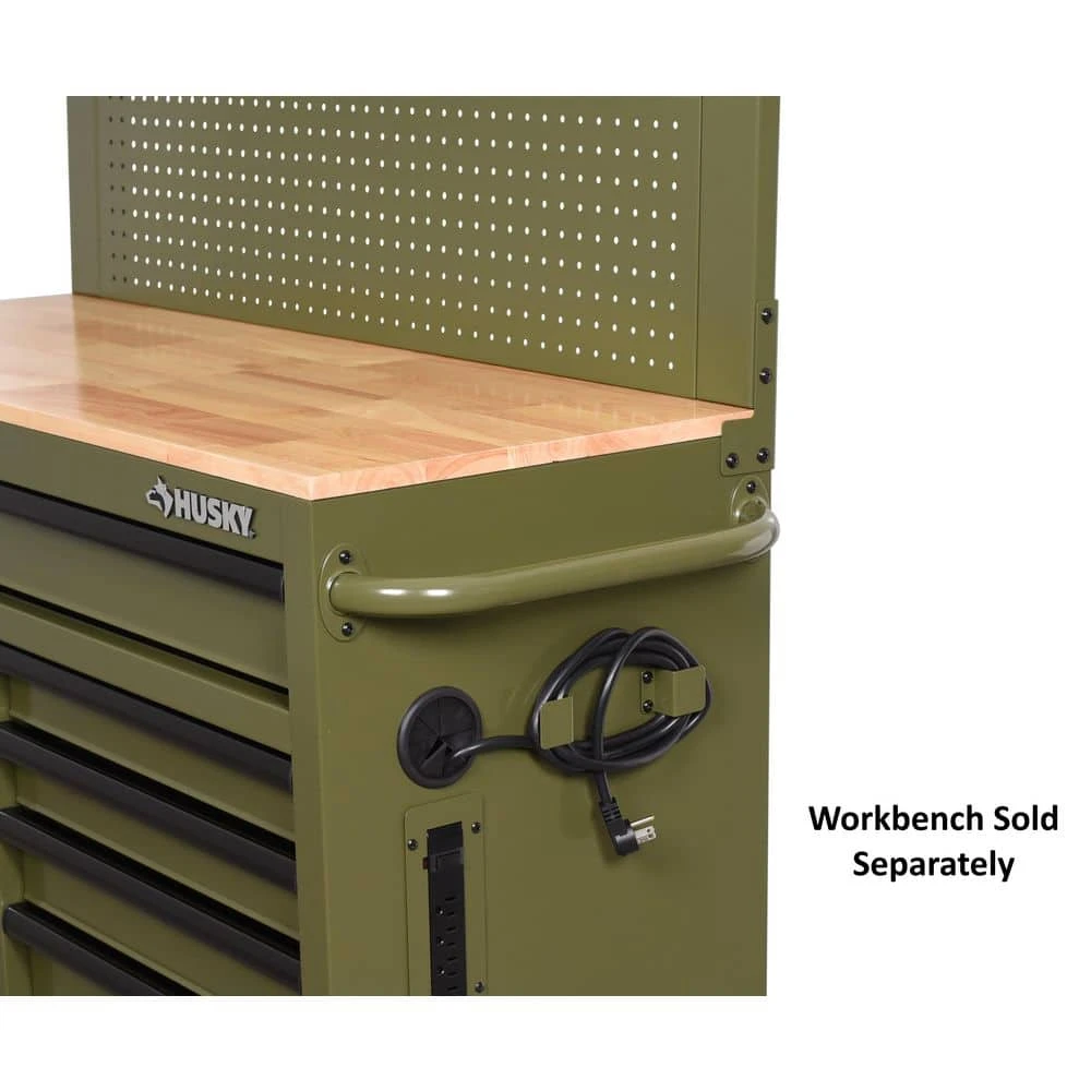 Husky 46 In. Gloss Army Green Steel Pegboard Attachment 9 Husky 46 In. Gloss Army Green Steel Pegboard Attachment - Image 7