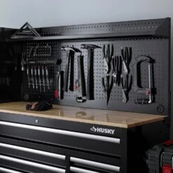 Husky Modular 52 In. W Standard Duty Black Pegboard Attachment -Husky Tools Shop husky tool storage accessories h52pegmod 76 1000