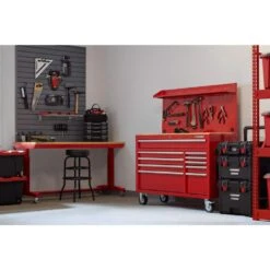 Husky Modular 52 In. W Standard Duty Red Pegboard Attachment -Husky Tools Shop husky tool storage accessories h52pegmodred 40 1000