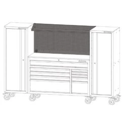 Husky Modular 52 In. W Standard Duty Red Pegboard Attachment -Husky Tools Shop husky tool storage accessories h52pegmodred 76 1000