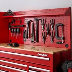 Husky Modular 52 In. W Standard Duty Red Pegboard Attachment -Husky Tools Shop husky tool storage accessories h52pegmodred a0 1000