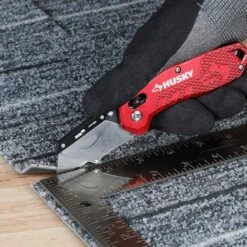 Husky Rapid Lock Utility Knife W/Aluminum And 10 Blades -Husky Tools Shop husky utility knives 00054 31 1000