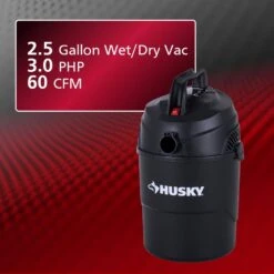 Husky 2.5 Gallon 3.0 Peak HP Wet Dry Vac Shop Vacuum With Locking Hose, Wet Filter, Dry Filter, Crevice And Gulper Nozzles -Husky Tools Shop husky wet dry vacuums at18105p 2 a0 1000