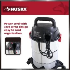 Husky 6 Gallon 4.0 Peak HP Stainless Steel Wet Dry Vac Shop Vacuum With Locking Hose, Wands, Filters, Dust Bag And Attachments -Husky Tools Shop husky wet dry vacuums at18304 6b 4f 1000