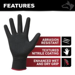 Husky Large Textured Nitrile Grip Gloves (6-Pack) -Husky Tools Shop husky work gloves 67407 36 fa 1000