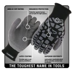 Husky Large Micro Armor Latex Foam Dipped Cut 1 -Husky Tools Shop husky work gloves hk37131 lcc9 c3 1000