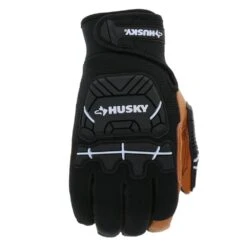 Husky X-Large Grain Goatskin Leather Performance Impact Work Glove With Spandex Back -Husky Tools Shop husky work gloves hk84015 xlcc6 40 1000