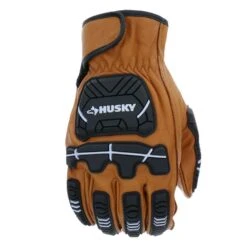 Husky Large Premium Grain Cowhide Leather Heavy Duty Impact Work Glove -Husky Tools Shop husky work gloves hk84016 lcc6 40 1000
