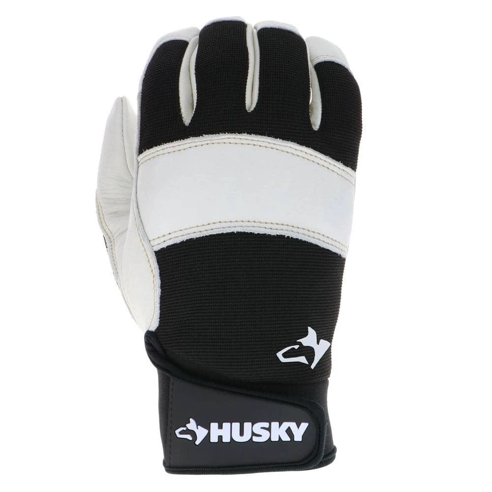 Husky X-Large Grain Cowhide Water Resistant Leather Performance Work Glove With Spandex Back 6 Husky X-Large Grain Cowhide Water Resistant Leather Performance Work Glove With Spandex Back - Image 4