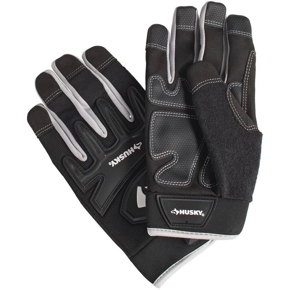 Husky Extra Large Mechanic Gloves (3 Per Pack) 4 Husky Extra Large Mechanic Gloves (3 Per Pack) - Image 2