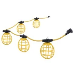 Husky 50 Ft. 5-Socket String Caged Work Lights