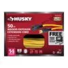 Husky 14/3 50 Ft. Yellow Extension Cord With 1,000 Lumen Work Light -Husky Tools Shop husky work lights 63050lighthy 64 1000