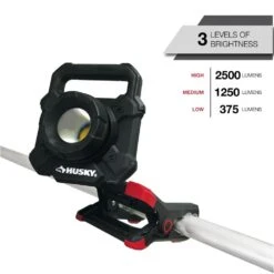 Husky 2500-Lumens Rechargeable LED Clamp Work Light -Husky Tools Shop husky work lights cl2500hd 1f 1000