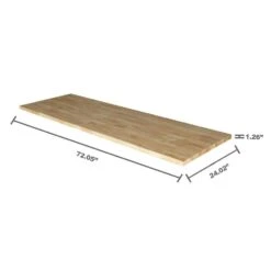 Husky 72 In. Solid Wood Work Surface For Ready-to-Assemble 6-ft. Adjustable Height Workbench -Husky Tools Shop husky workbench tops g7200as us a0 1000