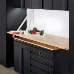 Husky 84 In. W X 23 In. D Solid Wood Work Surface For Heavy Duty Welded Steel Garage Storage System 13 Husky 84 In. W X 23 In. D Solid Wood Work Surface For Heavy Duty Welded Steel Garage Storage System -Husky Tools Shop husky workbench tops htc1000003 31 1000