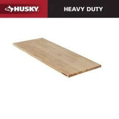 Husky 56 In. W X 23 In. D Solid Wood Work Surface For Heavy Duty Welded Steel Garage Storage System