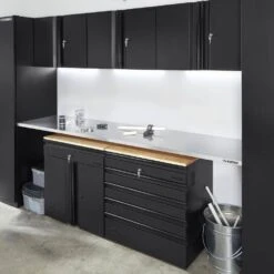 Husky 96 In. W X 23 In. D Steel Work Surface For Extra Wide Heavy Duty Welded Steel Garage Storage System -Husky Tools Shop husky workbench tops htc1000016 d4 1000